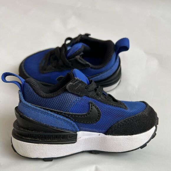 Toddler's Nike Waffle One Racer Blue/Black-White size 4 Toddler - Picture 5 of 6